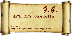 Fábján Gabriella névjegykártya