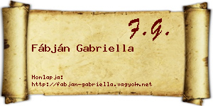Fábján Gabriella névjegykártya